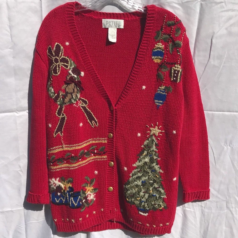 Christmas sweater Size Petite Medium. Beautiful! - Picture 2 of 8
